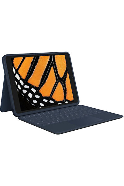 logitech Ανθεκτική Θήκη Flip Combo με Πληκτρολόγιο Μπλε (για iPad 2019/2020/2...