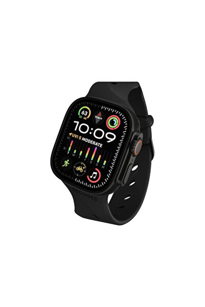 decoded Λουράκι σιλικόνης με κούμπωμα μαύρο για Apple Watch 44/46/49mm