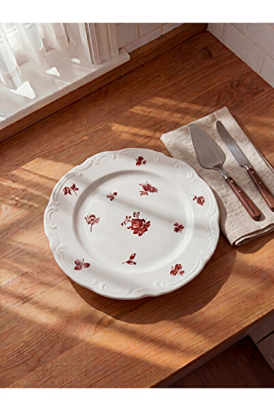 LC Waikiki Quality Pieces from Çelebi Store Flower Embroidered Porcelain Plate