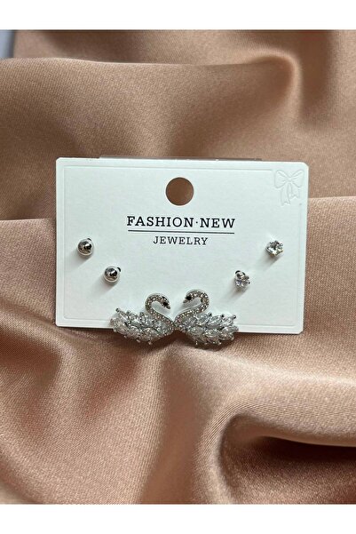 Shiny.accessories59 Zirkon Taşlı Kuğu Küpe