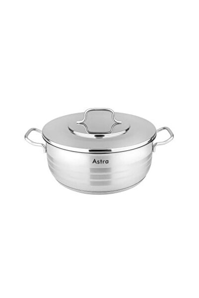 BIN SHIHON CO Flat Stainless Steel Pot 18/10 with Modern and Attractive Desig...