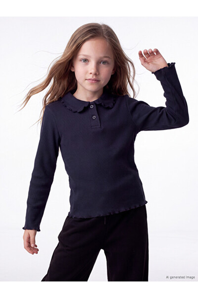 LC Waikiki Quality Parts from Çelebi Store Bebe Roba Collar Girl's T-Shirt