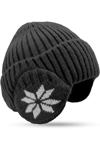 Infispace Men & Women Fur Lined Winter Knitted Beanie with Earflap| Snow Skul...