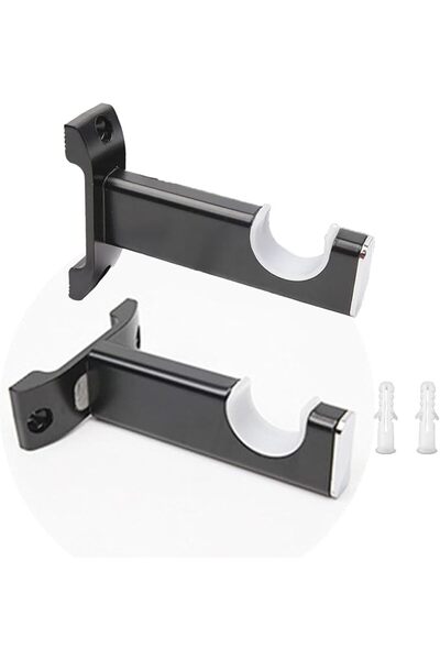 KASTWAVE 2 PCS Curtain Rod Holders Bracket, Rotatable Mount Curtain Rod Brack...