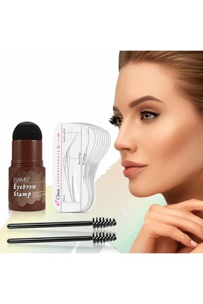 ELAIMEI Eyebrow Stamp Stencil Kit, Waterproof Brow Stamp Shaping Kit Definer ...