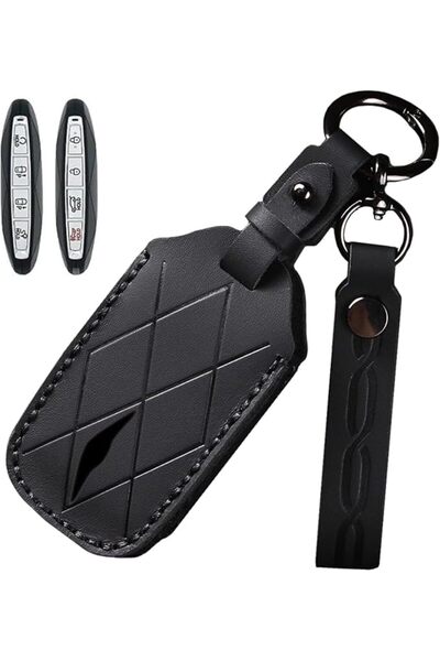 Generic MuSylonz 7 Buttons Premium Leather Key Fob Cover Protector Shell, Com...