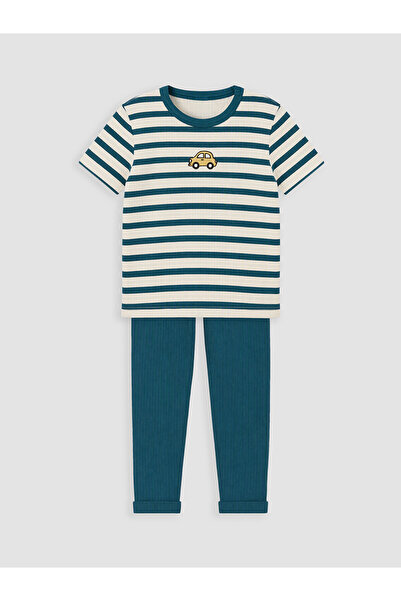 LC Waikiki Trendlucky Striped Baby Boy Suit with a Difference