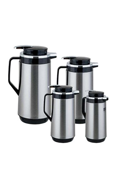 BASURRAH Tea and Coffee Thermos Set, 4 Pieces, Stainless Steel, 1 - 1.3 - 1.6...
