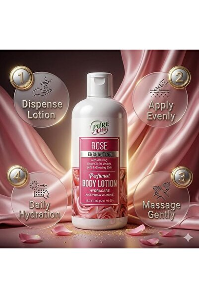 PureLife Pure Life Rose Enchanting Perfumed Body Lotion 500 ml with Alluring ...