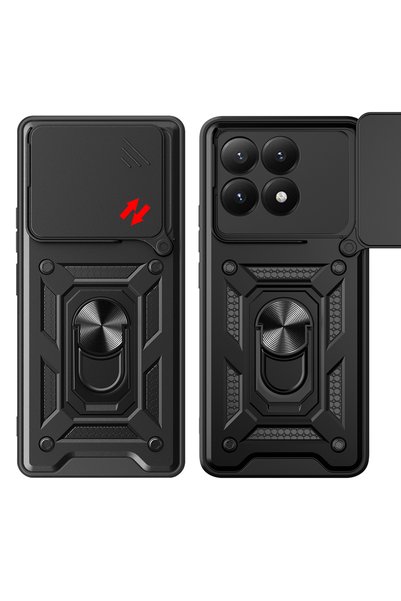 Kılıfist Xiaomi 15t Case Sliding Camera Protector Magnetic Stand Tank Protection