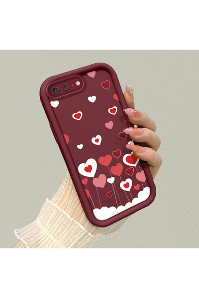 CHICASELUX حافظة سيليكون ملونة بنمط بالون على شكل قلب متوافقة مع هاتف iPhone ...
