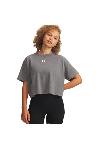 Under Armour RIVAL Φαρδύ T-shirt με όψη πλυμένου 6011065-709 Ανθρακί