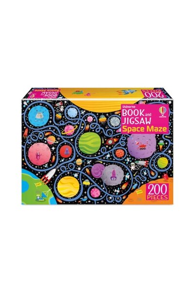 Usborne Labirint spațial cu cărți și puzzle-uri