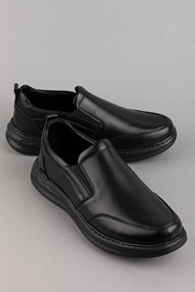 Gondol Men's Genuine Leather Daily Comfortable Casual Shoes Hd.261095 Black