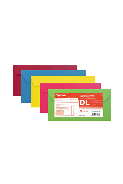 Optima Plic Dl (110X220Mm), Lipire Siliconica, 25 Buc/Set, - Color Mix (5 Cul...