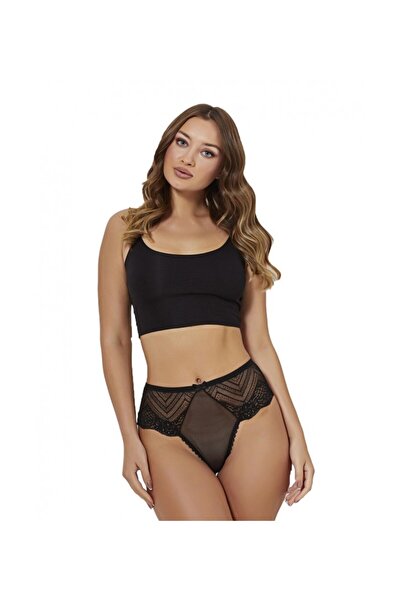 VELVET TOUCH Γυναικείο Μαύρο Στρινγκ με Δαντέλα 3989MAY, Χρώμα ΜΑΥΡΟ, Μέγεθος XL
