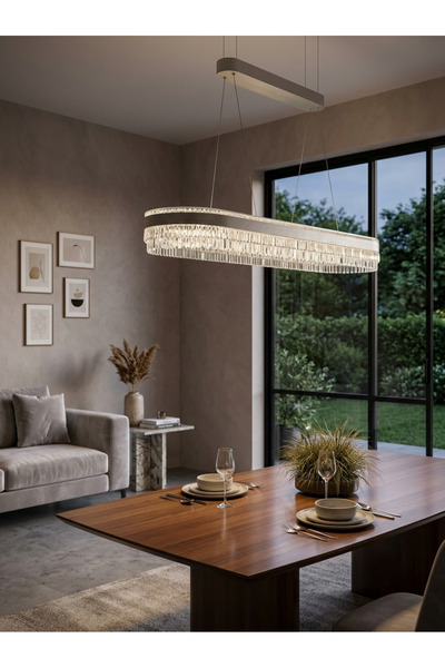Avizella Yatay Lineer Avize Şelale - Modern Tasarım ve Göz Alıcı Işıltı