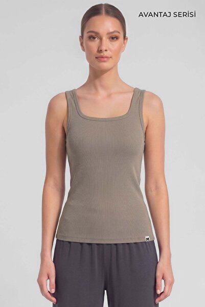 Aytuğ&Mısırlı Egyptian Women's Camisole T-Shirt with Closed Back Straps, Sand...