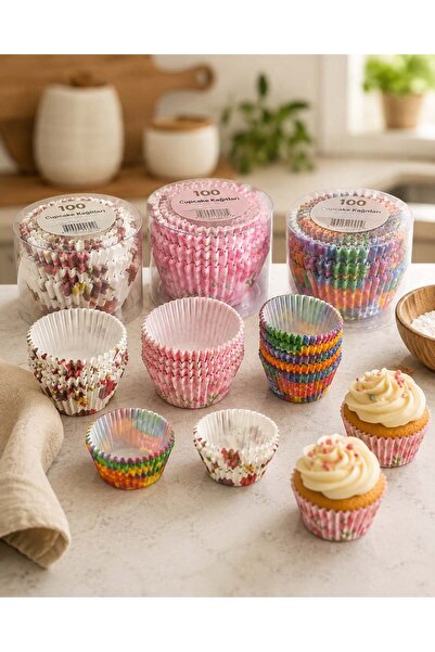 Raneel Kazançlı Alışveriş 100 Paper Mini Cup Cake Molds