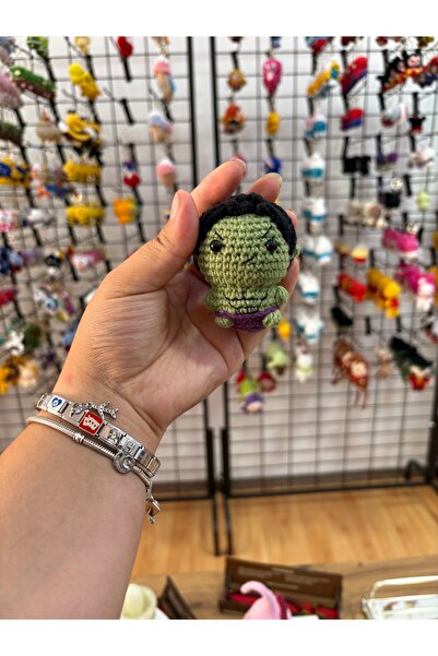 Minigurumi Organik Hulk Anahtarlık