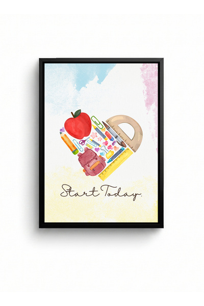 LOWHA Canvas Wall Art on Wood Frame with Black Floating Frame Featuring Motiv...