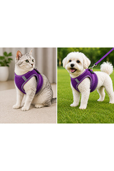 Karamel Pet طوق صدر للقطط والكلاب من قماش شبكي قابل للتنفس مقاس X صغير 32x36 ...