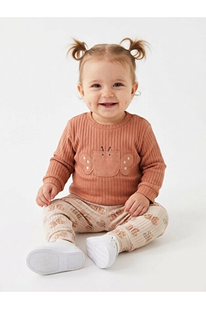 Kids Kingdom 2-Piece Baby Girl Set with Cotton Butterfly Detail Leggings