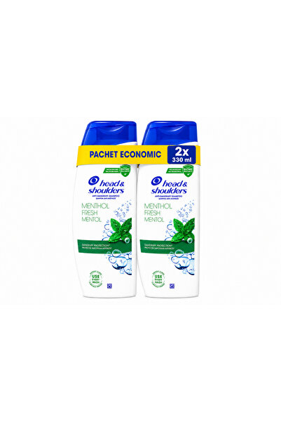 Head & Shoulders Menthol Fresh Șampon Antimătreață cu Mentol, Pachet Economic...