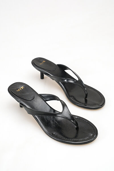 meyra'nın ayakkabıları Women's Detailed Heeled Sandals with Flip-Flop Detail,...