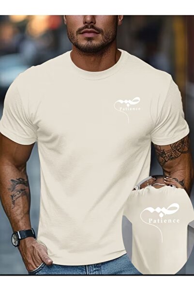 EURO CODE Sabır Patience Text Printed Minimal Design Crew Neck Short Sleeve M...