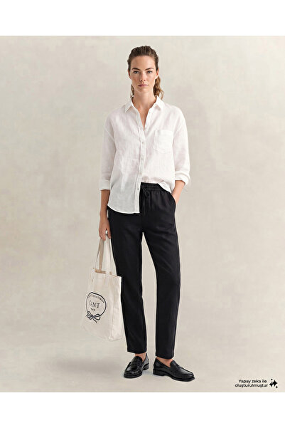 Gant Kadın Siyah Regular Fit Jogger Pantolon