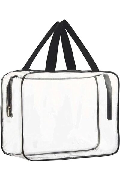 STARSTAR Travel cosmetic tote bag transparent waterproof large.