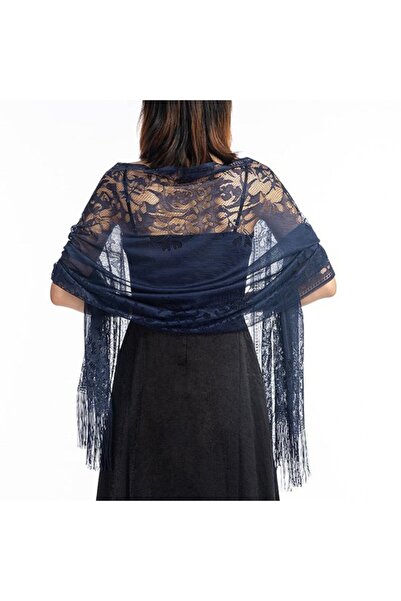 STARSTAR Women's lace shawl bordeaux red for weddings/parties/beach.
