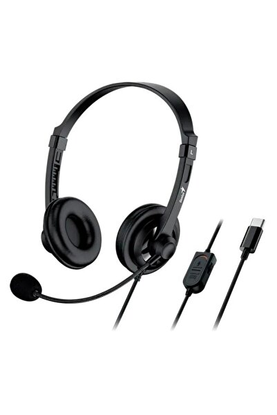 GENIUS CASTI "HS-230U", cu fir, utilizare multimedia, USB-A, microfon pe brat...