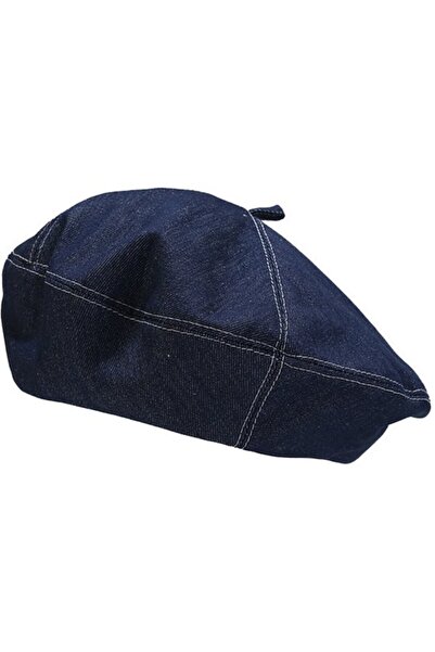STARSTAR Women's denim beret blue French artist casual.