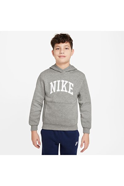 Nike K NSW CLUB FLC HDY HBR MC HJ3156-063 Γκρι