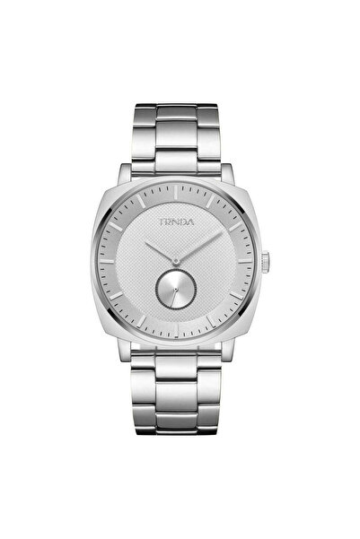 TRNDA Men's Silver Stainless Steel Watch, Square Dial | Tr45ss