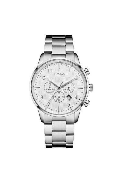 TRNDA Men's Stainless Steel Watch, Silver Dial | Trn-Ss43mm