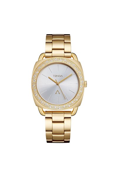 TRNDA Women's Gold Stainless Steel Watch, Silver Dial | Trnda35.8