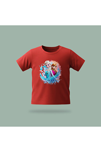 Erays Home Children's Elsa Frozen Crystal Water Magic Patterned Printed T-Shi...