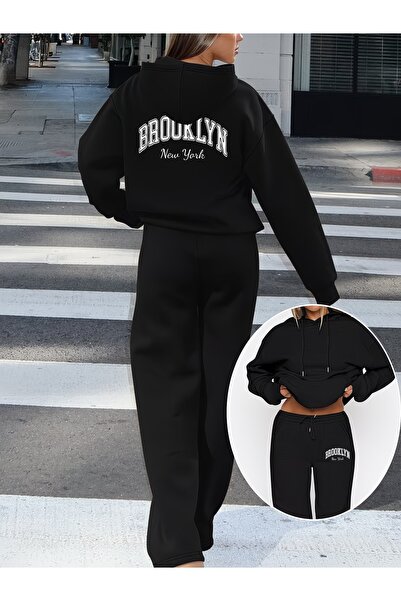 darkopia Unisex Bărbați Femei Brooklyn New York BACK Imprimat Oversize 3 fire...
