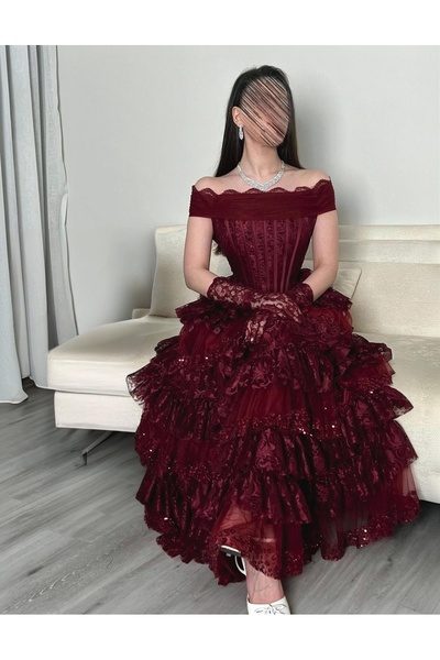 Liva فستان سهره دانتيل