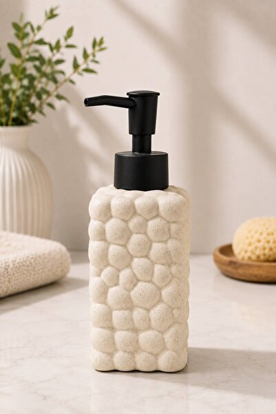 HAZARPAZAR Dekoratif Seramik Bubble Sabunluk | Deterjanlık - 400ml- 17x7x7 cm