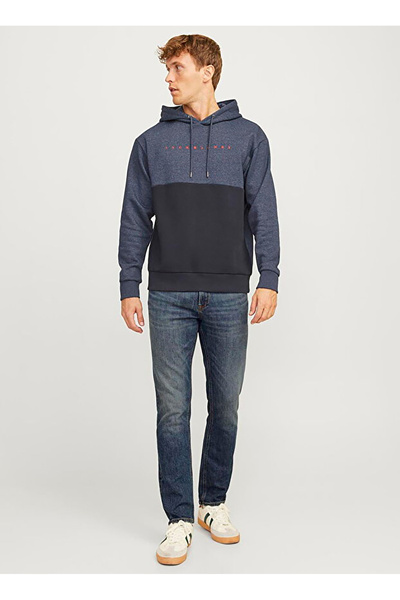 Jack & Jones Lacivert Erkek Straight Denim Pantolon 12258105 JJICLARK JJORIGI...