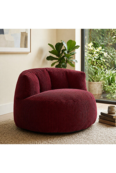 puffiber Premium Yer Pufu Fitilli Kadife Tek Kişilik Relax Koltuk 94x76 Cm