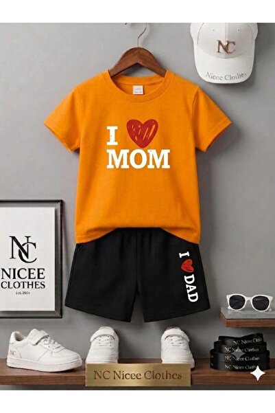 Leto Lykia Summer Children's T-Shirt Shorts Unisex (Paçada I Heart Dat Baskki)