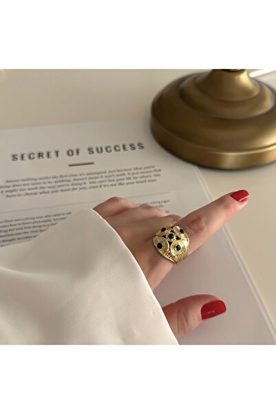 Alice İsstanbul Vintage Ring with Navy Blue Stone