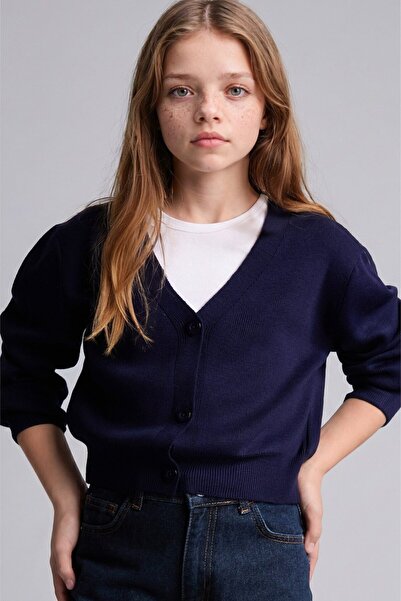 DeFacto V-Neck Buttoned Knitwear Cardigan Girls H7866A826Au