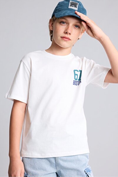 DeFacto Oversize Fit Crew Neck Printed Short Sleeve T-Shirt Boys I6729A826Hs