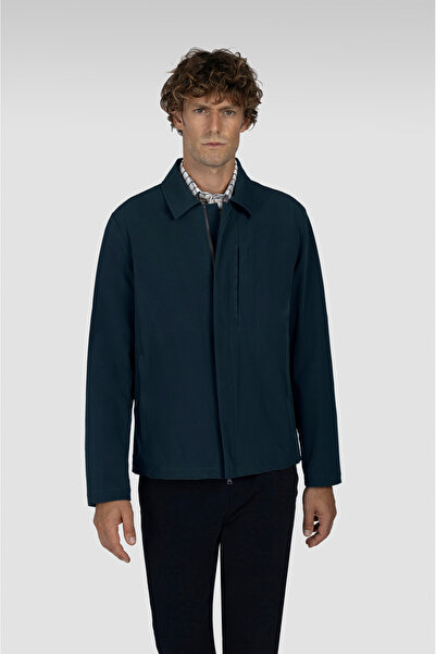 PAUL&SHARK Men's Regular Fit Zippered Long Sleeve Navy Blue Jacket
